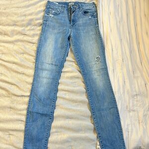 MOTHER high waisted, looker - light graffiti